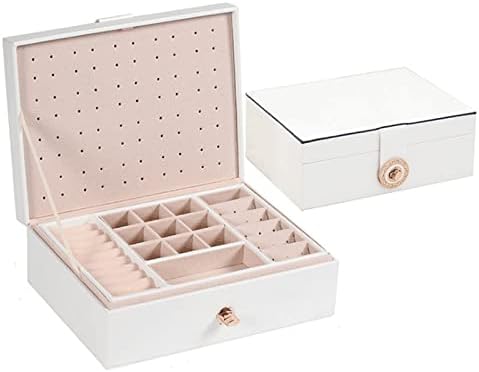 Jewelry Organizer Box 2 Layer Jewelry Box Organizer Large Lockable Display Jewelry Holder