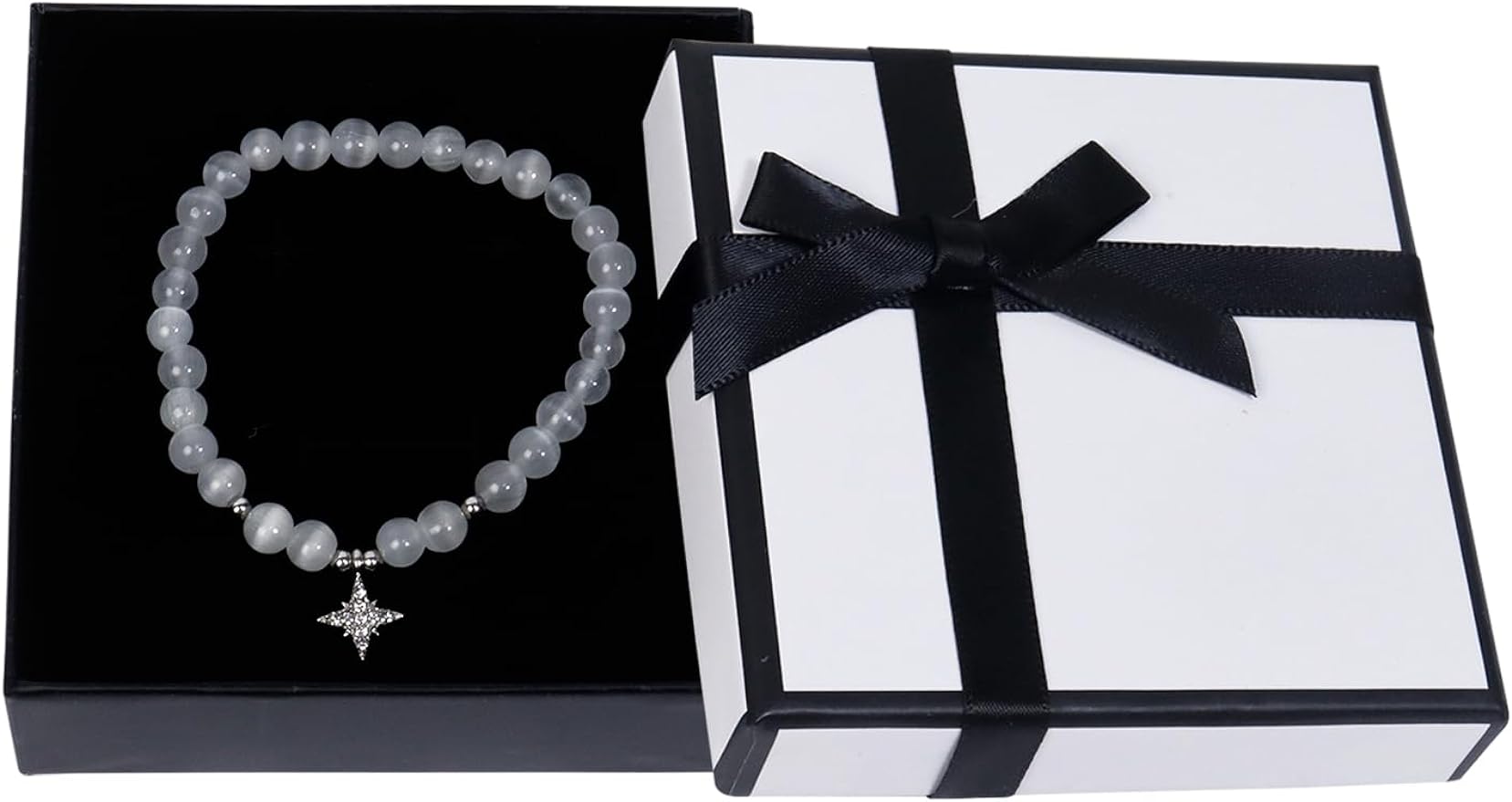 Small Gift Box with Lids, 9× 9× 3cm Bracelet Necklace Gift Box Jewelry Gift Boxes with Lids for Birthday Mother’s Day Valentine’s Day, White