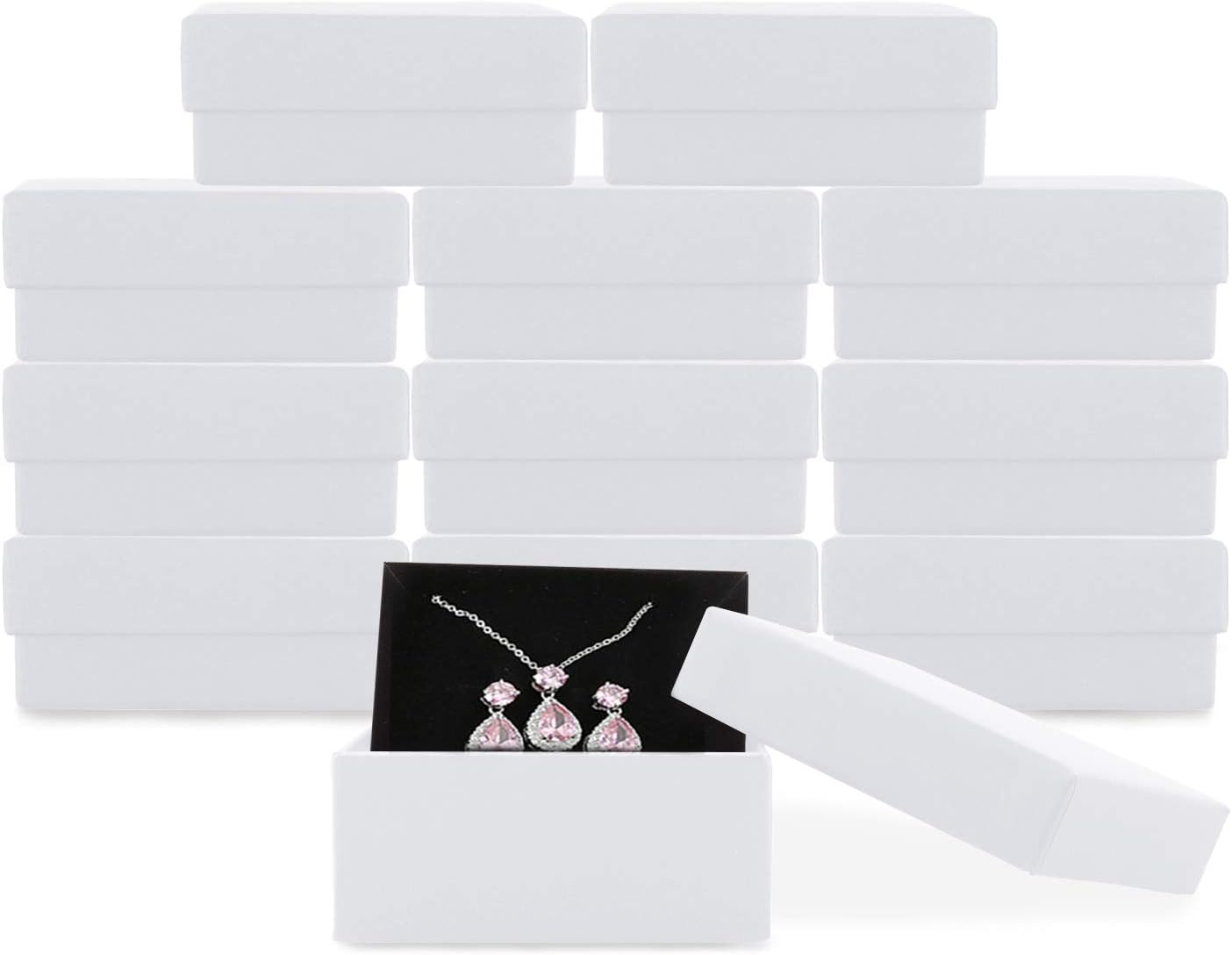 =Square Cardboard Jewelry Gift Boxes,Cotton Filled Cardboard Paper Jewelry Box Gift Case