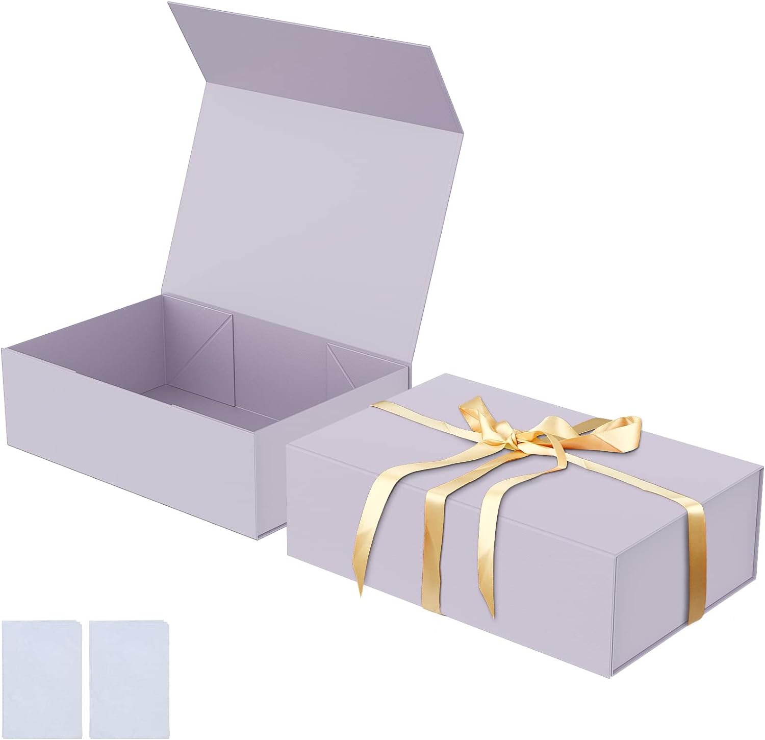 Luxury Large Gift Box 13.8x9x4.3 Inches Storage Box Ribbon Magnetic Closure for Luxury Packaging Box for Mother's Day, Birthdays, Bridal Gifts,Weddings