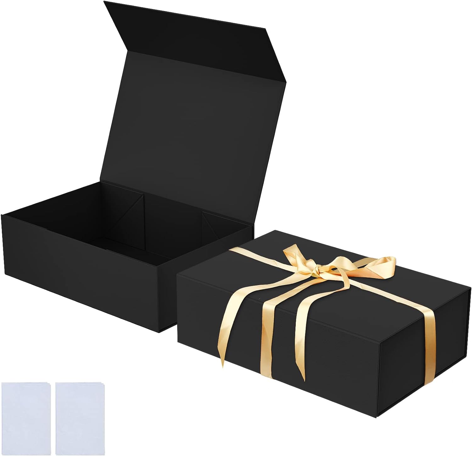 Luxury Large Gift Box 13.8x9x4.3 Inches Storage Box Ribbon Magnetic Closure for Luxury Packaging Box for Mother's Day, Birthdays, Bridal Gifts,Weddings