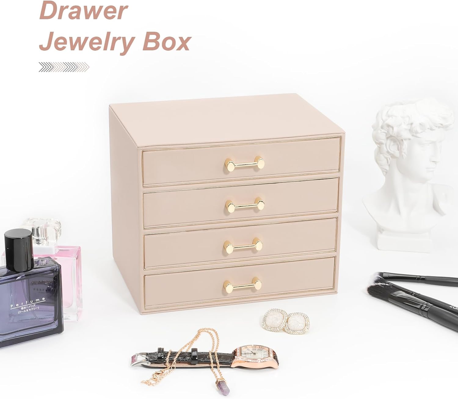 Jewelry Boxes for Women, Jewelry Holder Organizer for Christmas Gift, Jewelry Boxes & Organizers for Rings Earring Necklace Bracelet Watch