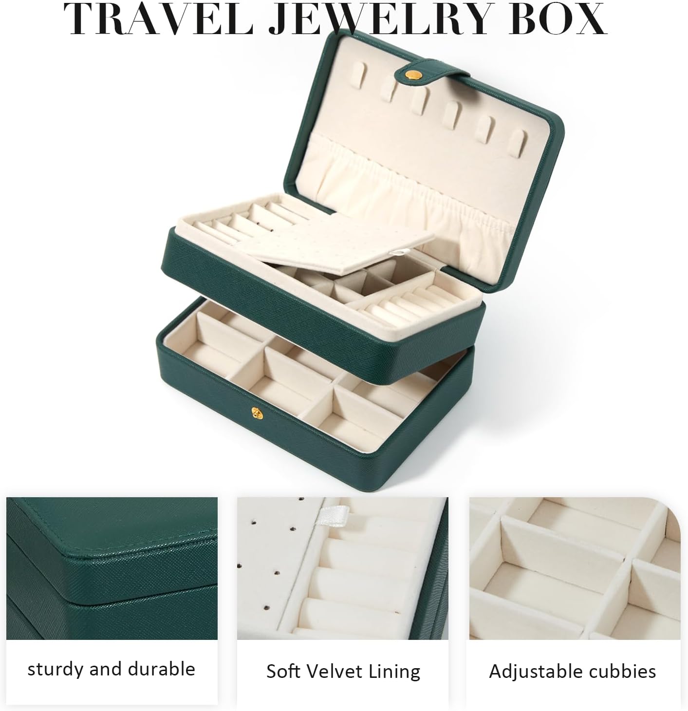 Small Jewelry Box, Jewelry Boxes, 2 Layers Travel Jewelry Storage Organizer