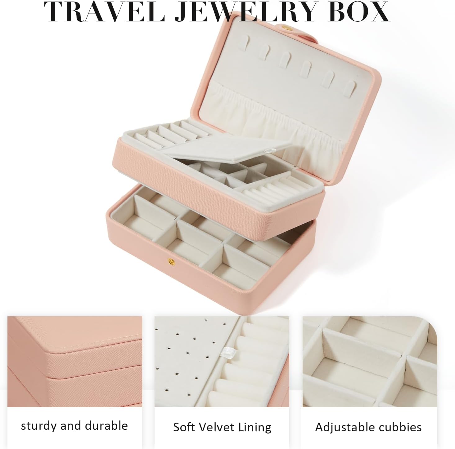 Small Jewelry Box, Jewelry Boxes, 2 Layers Travel Jewelry Storage Organizer