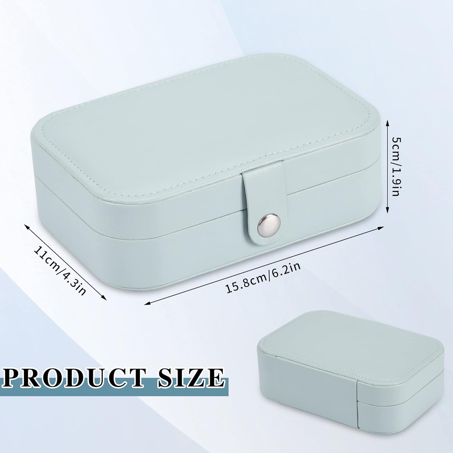 Jewelry Box, double layer portable mini travel case for storing earrings, rings, necklaces