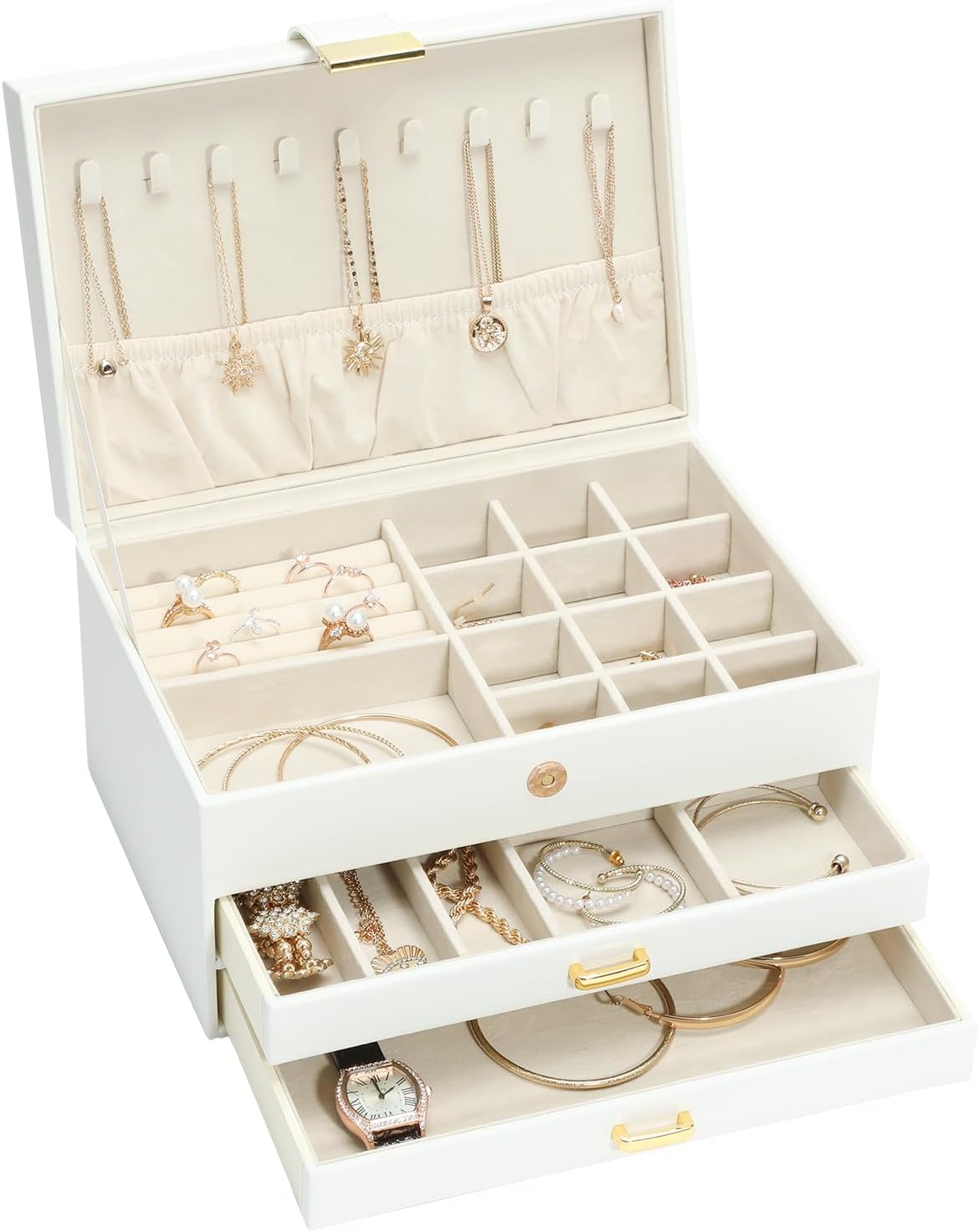 Jewelry Boxes for Women, Jewelry Holder Organizer for Christmas Gift, Jewelry Boxes & Organizers for Rings Earring Necklace Bracelet Watch