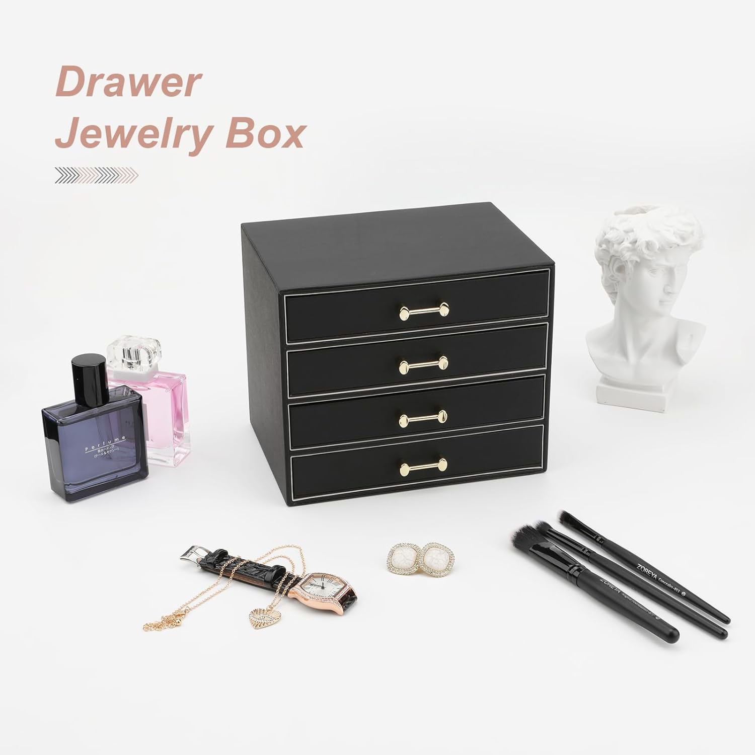 Jewelry Boxes for Women, Jewelry Holder Organizer for Christmas Gift, Jewelry Boxes & Organizers for Rings Earring Necklace Bracelet Watch