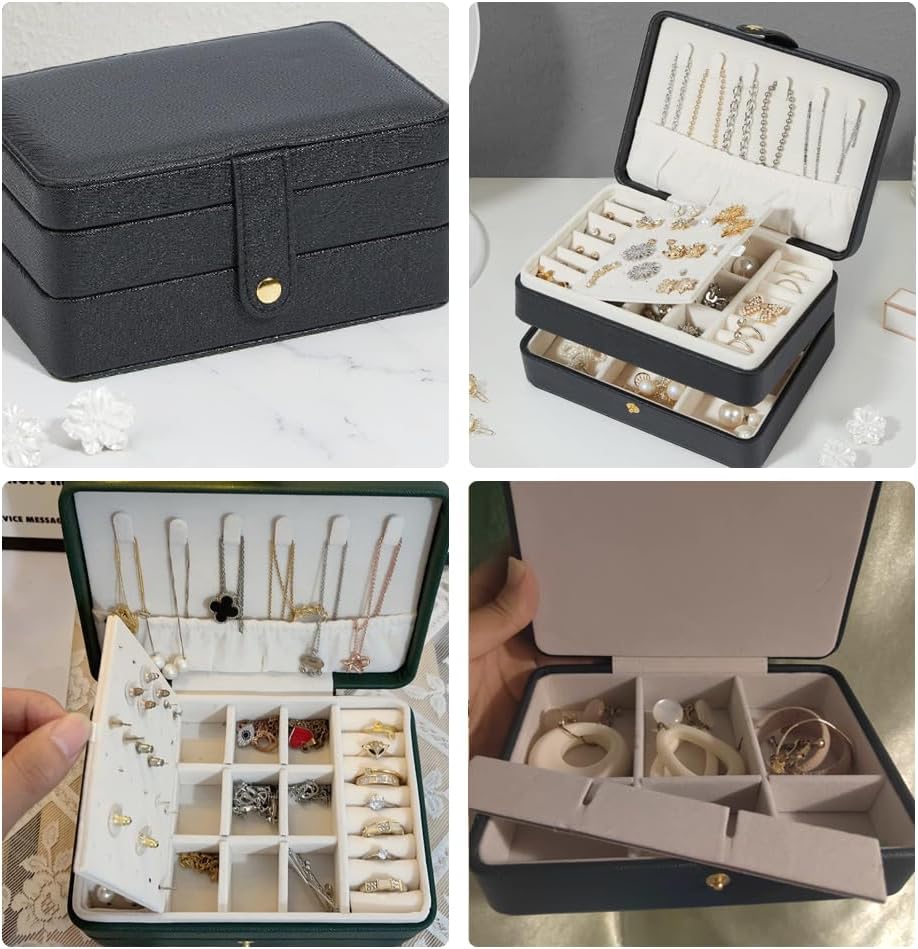 Small Jewelry Box, Jewelry Boxes, 2 Layers Travel Jewelry Storage Organizer