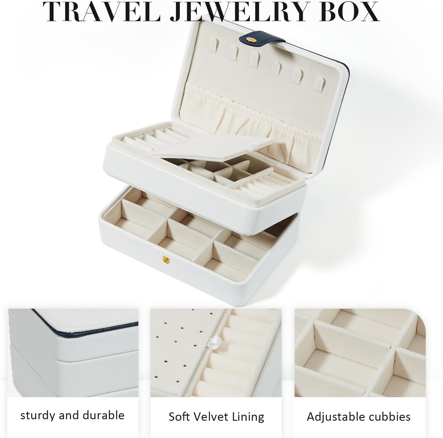 Small Jewelry Box, Jewelry Boxes, 2 Layers Travel Jewelry Storage Organizer