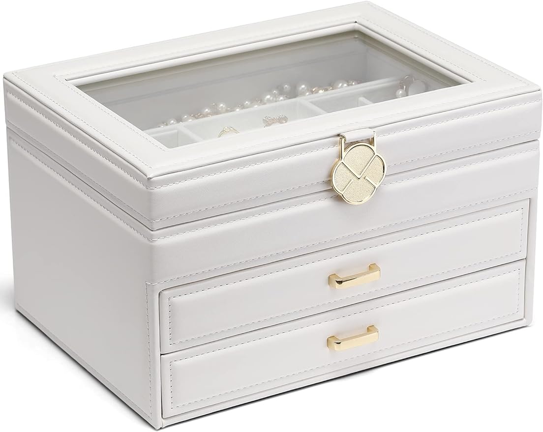 Jewelry Box Leather Jewelry Organizer Jewelry Boxes Jewelry Storage for Jewelry Box for Teen Girls