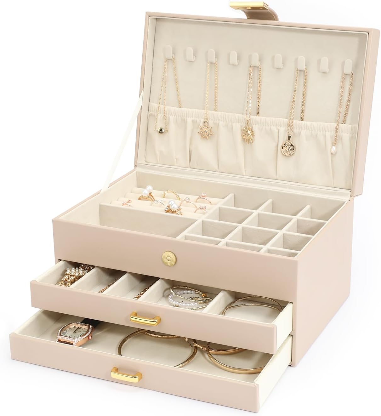 Jewelry Boxes for Women, Jewelry Holder Organizer for Christmas Gift, Jewelry Boxes & Organizers for Rings Earring Necklace Bracelet Watch