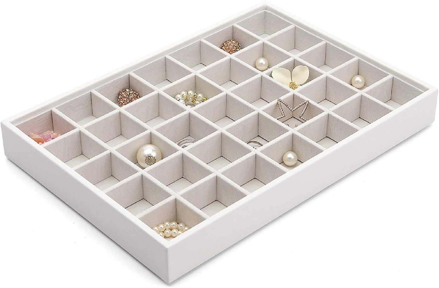 Jewelry Trays Stackable Showcase Display Drawer Organizer Storage Toughened Glass Lid Multi-Purpose