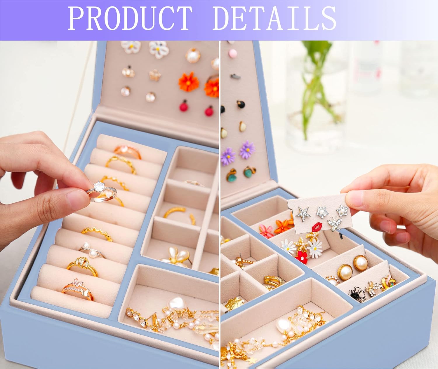 Earring Jewelry Box Organizer  Earrings Holder Organizer Box Jewelry Organizer Box