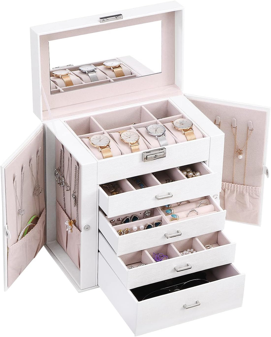 Jewelry Box with Removable Drawers Large Jewelry Box Organizers in Different Ways