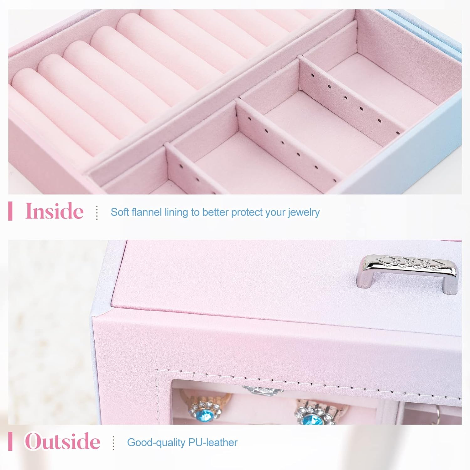 Jewelry Organizer  Jewelry Box  Jewelry Storage Case Porcelain Pattern Series