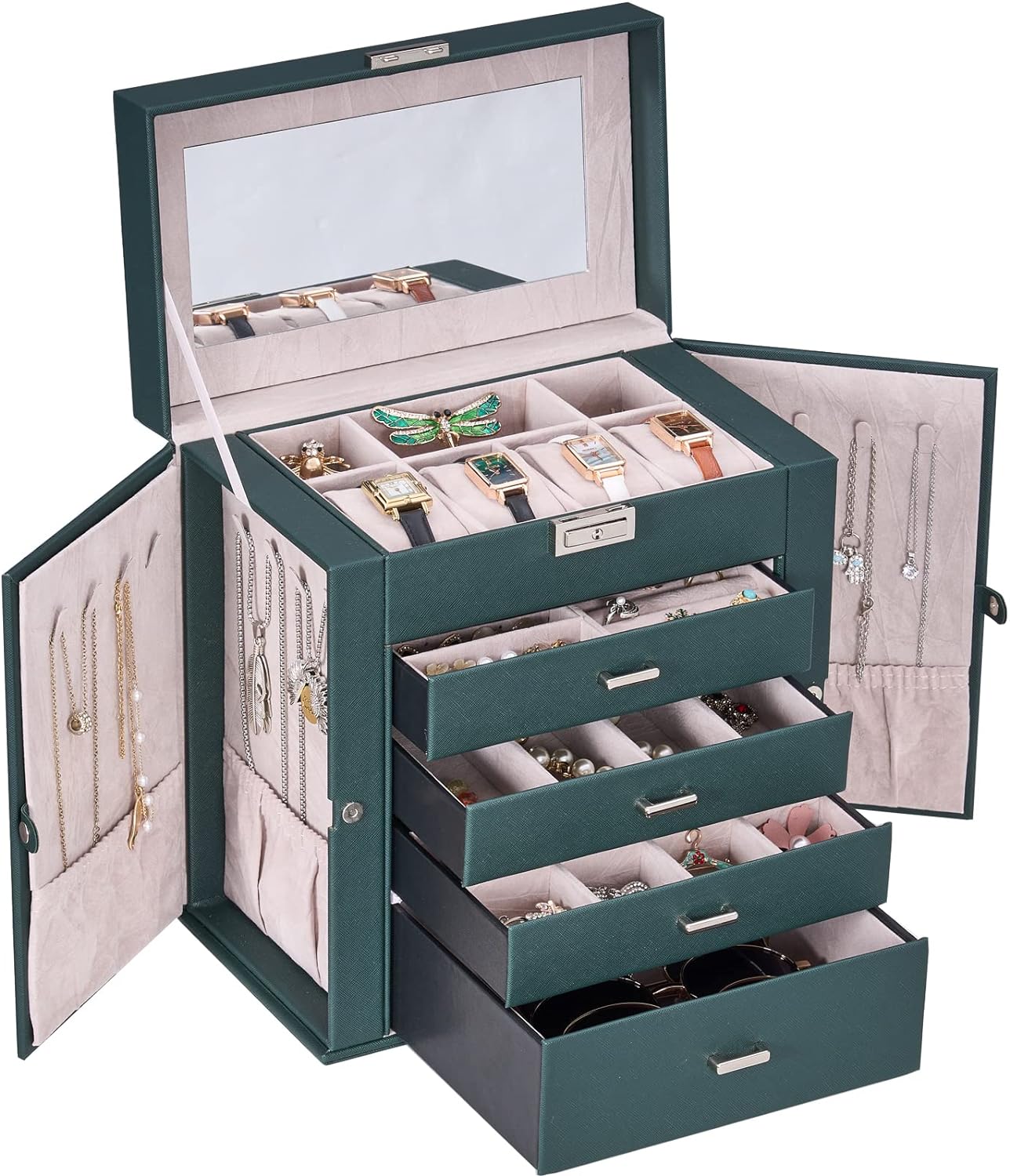 Jewelry Box with Removable Drawers Large Jewelry Box Organizers in Different Ways