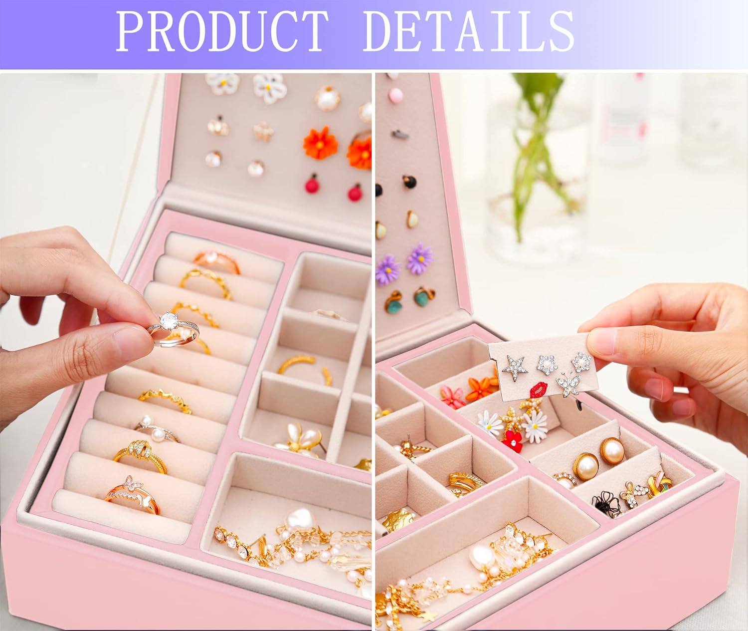 Earring Jewelry Box Organizer  Earrings Holder Organizer Box Jewelry Organizer Box