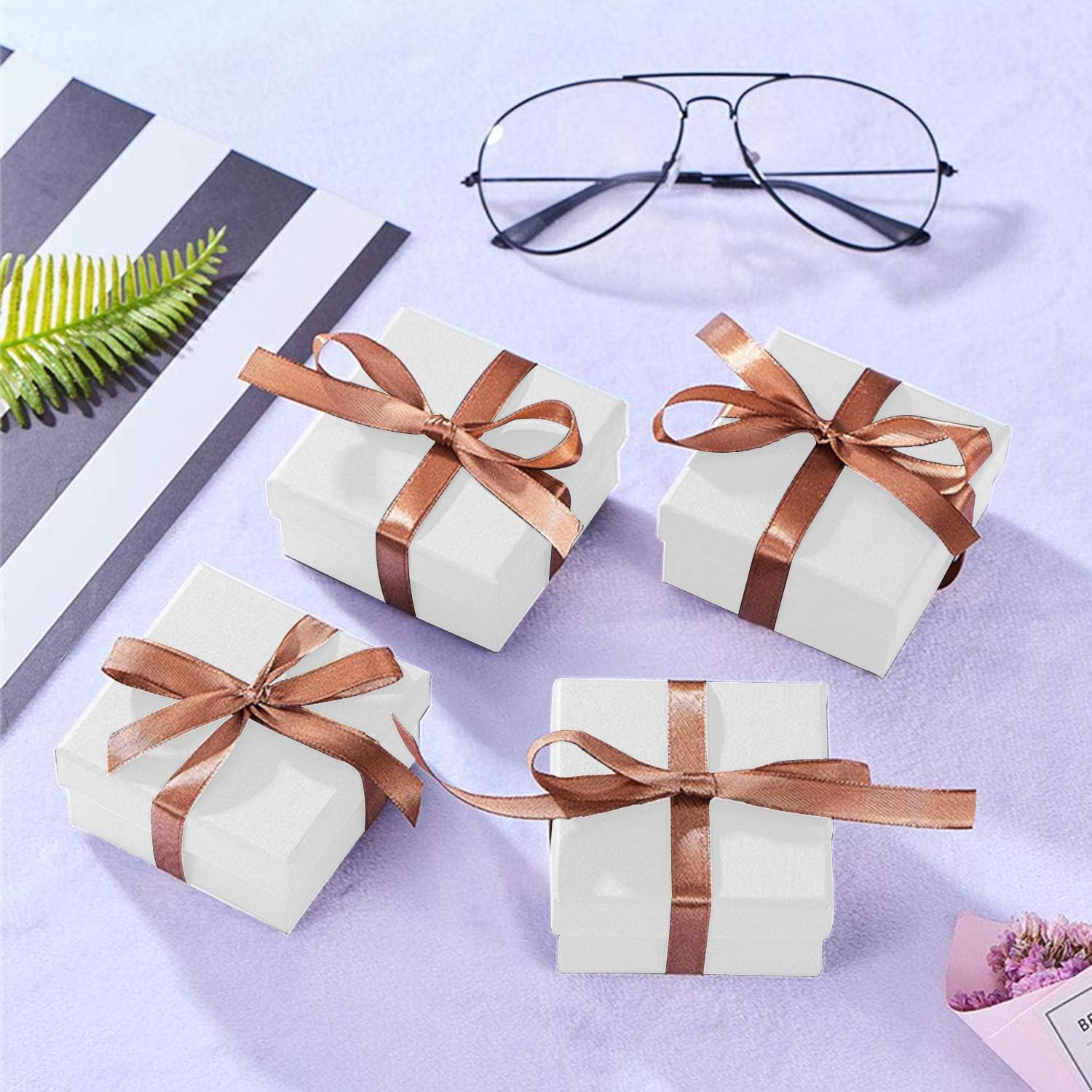 =Square Cardboard Jewelry Gift Boxes,Cotton Filled Cardboard Paper Jewelry Box Gift Case