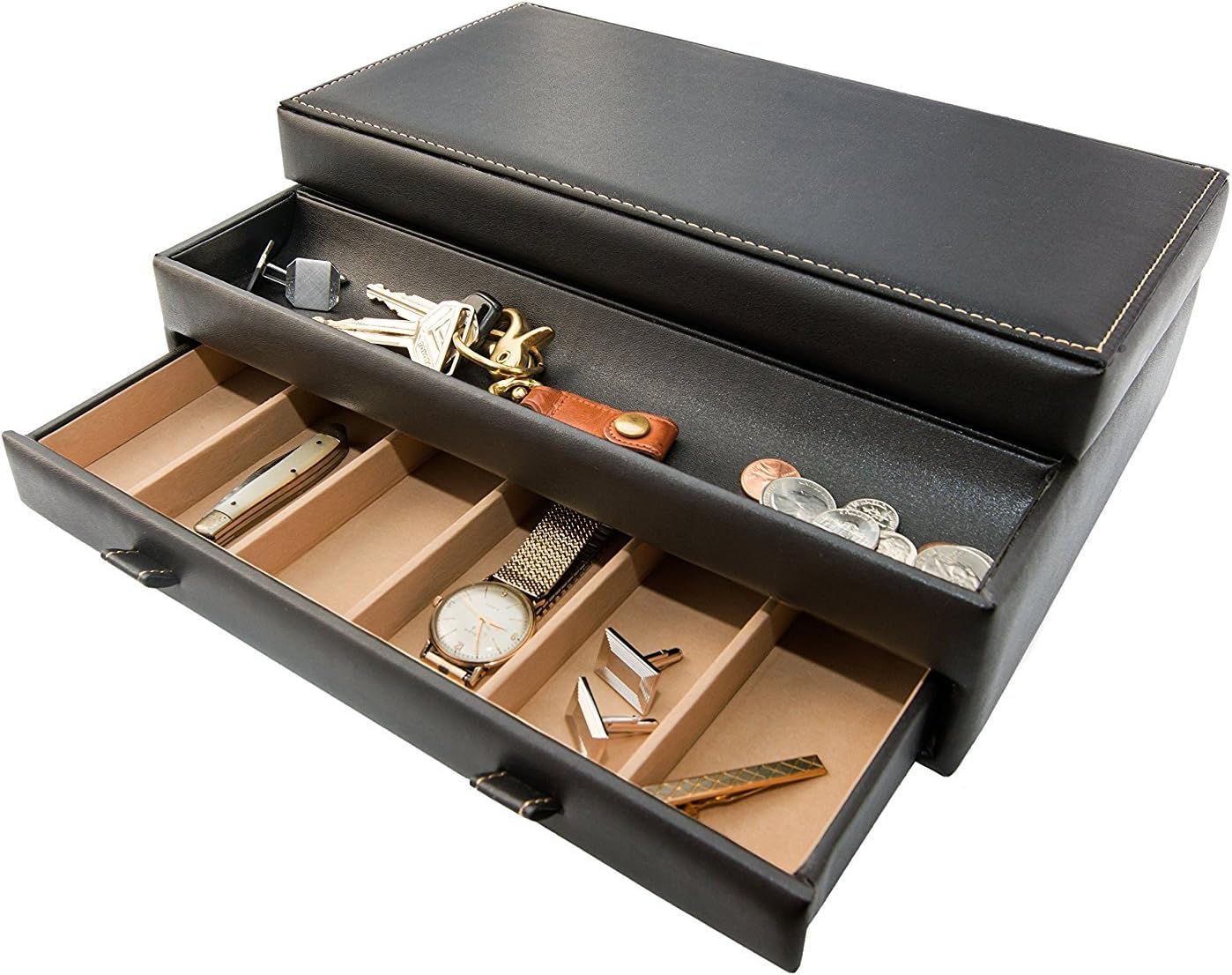 Mens Valet Tray, Night Stand Organizers and Storage, , Watch Box