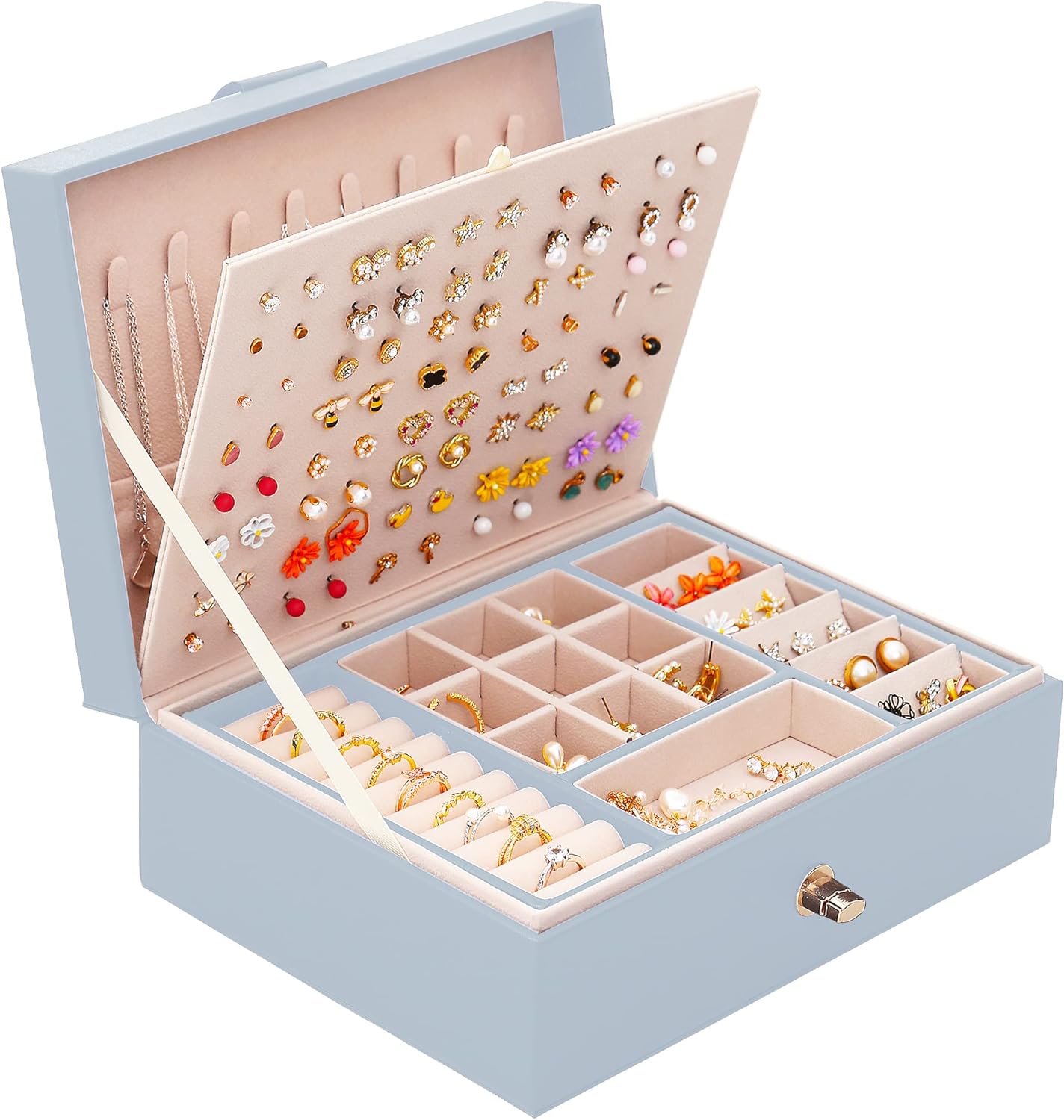 Jewelry Box for Stud Earrings Storage Organizer  Earrings Holder Organizer Box