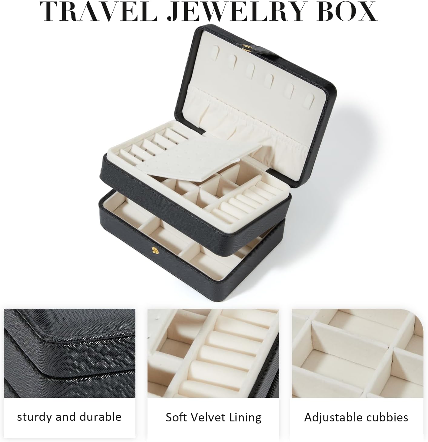 Small Jewelry Box, Jewelry Boxes, 2 Layers Travel Jewelry Storage Organizer