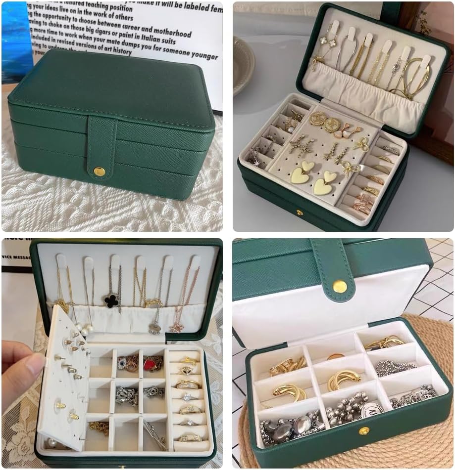 Small Jewelry Box, Jewelry Boxes, 2 Layers Travel Jewelry Storage Organizer