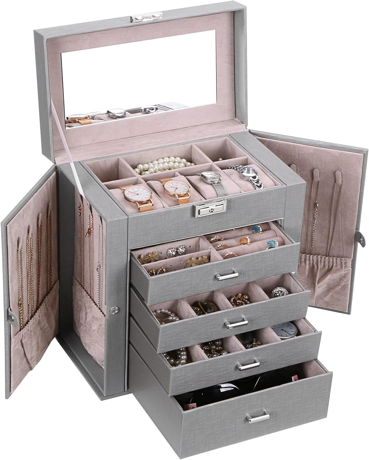 Jewelry Box with Removable Drawers Large Jewelry Box Organizers in Different Ways