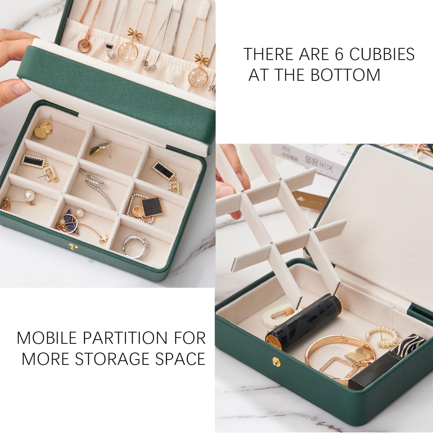 Small Jewelry Box, Jewelry Boxes, 2 Layers Travel Jewelry Storage Organizer