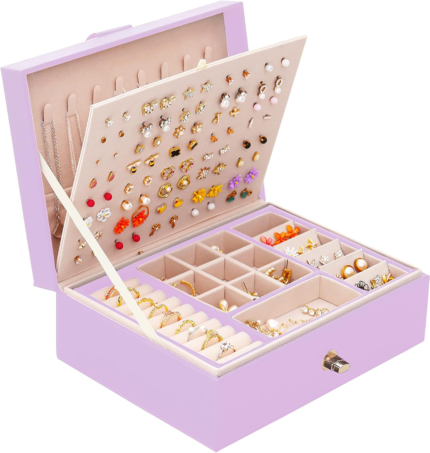 Jewelry Box for Stud Earrings Storage Organizer  Earrings Holder Organizer Box