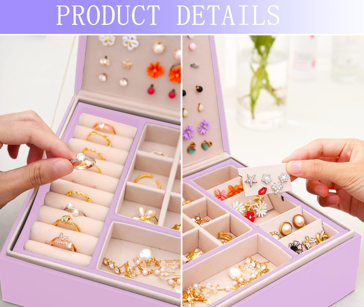 Earring Jewelry Box Organizer  Earrings Holder Organizer Box Jewelry Organizer Box