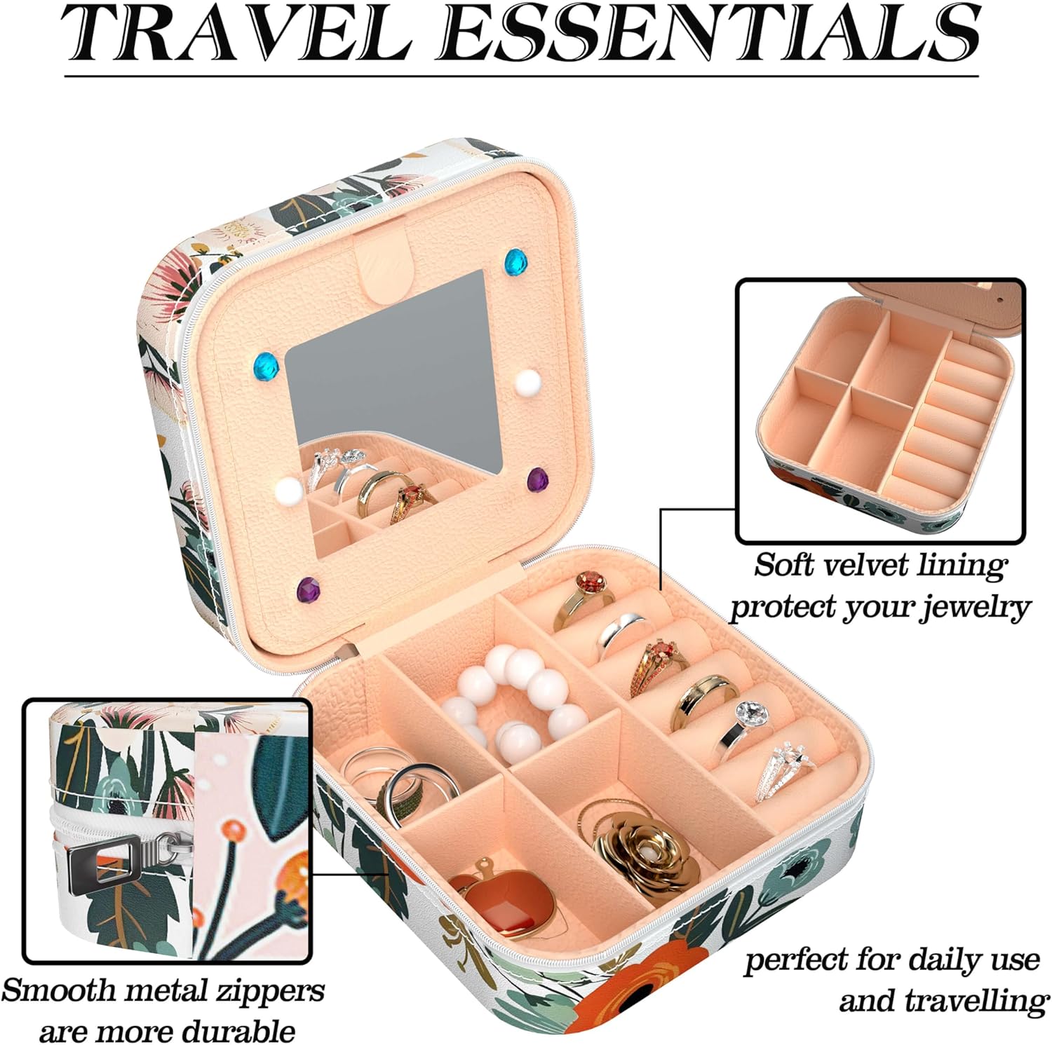 Travel Jewelry Case Organizer Personalized Travel Jewelry Boxes Organizers