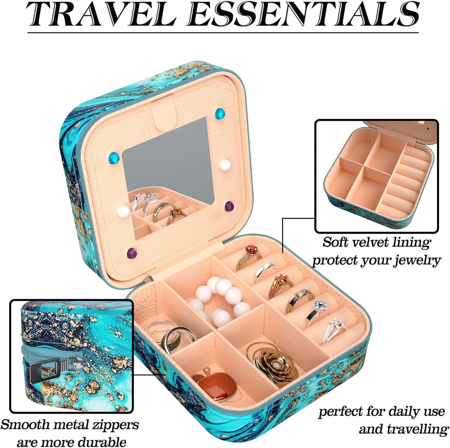 Travel Jewelry Case Organizer Personalized Travel Jewelry Boxes Organizers