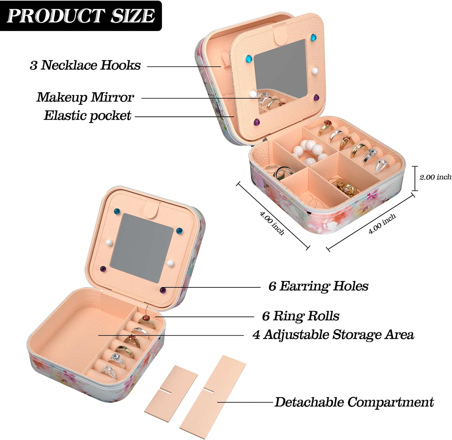 Travel Jewelry Case Organizer Personalized Travel Jewelry Boxes Organizers