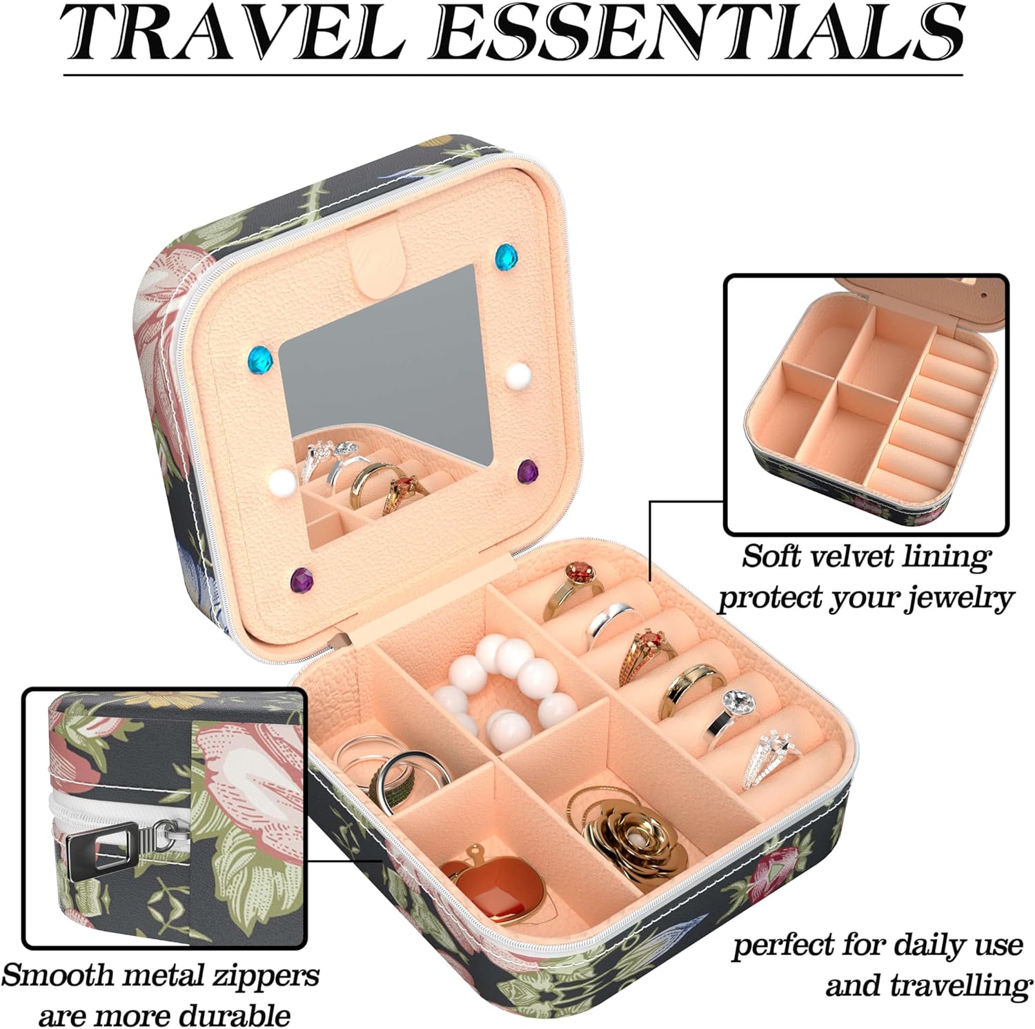 Travel Jewelry Case Organizer Personalized Travel Jewelry Boxes Organizers