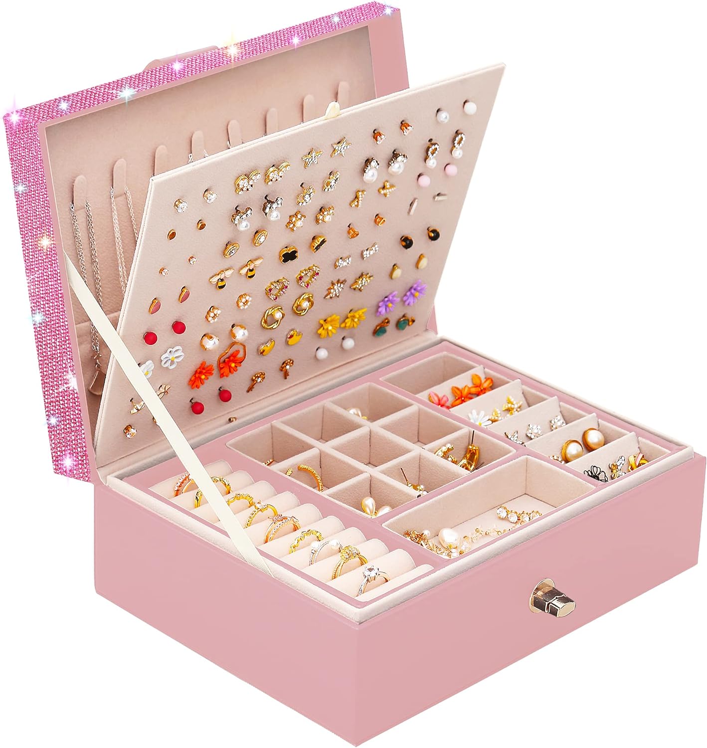 Jewelry Box for Stud Earrings Storage Organizer  Earrings Holder Organizer Box