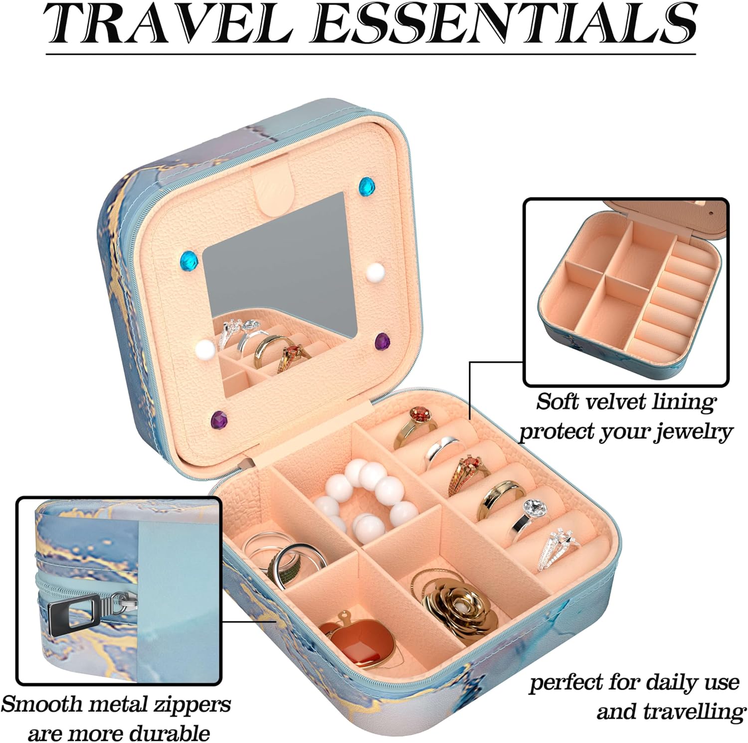 Travel Jewelry Case Organizer Personalized Travel Jewelry Boxes Organizers