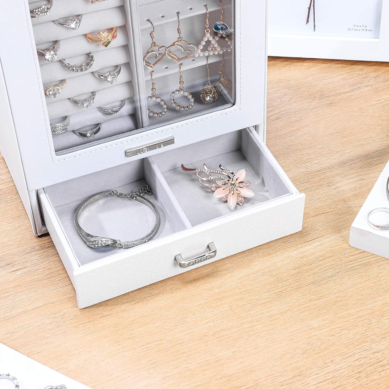 Jewelry Organizer  Jewelry Box  Jewelry Storage Case Porcelain Pattern Series