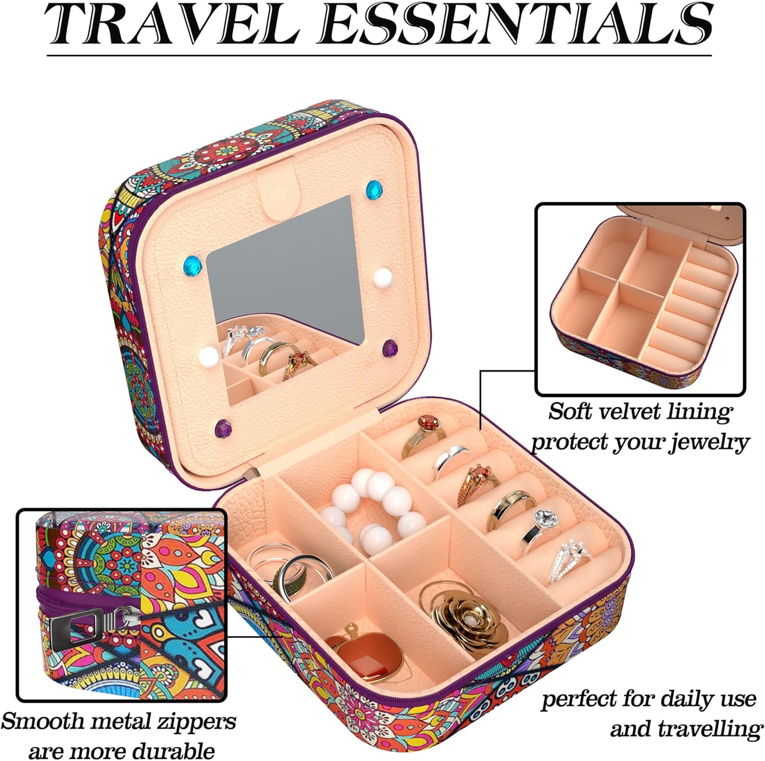 Travel Jewelry Case Organizer Personalized Travel Jewelry Boxes Organizers