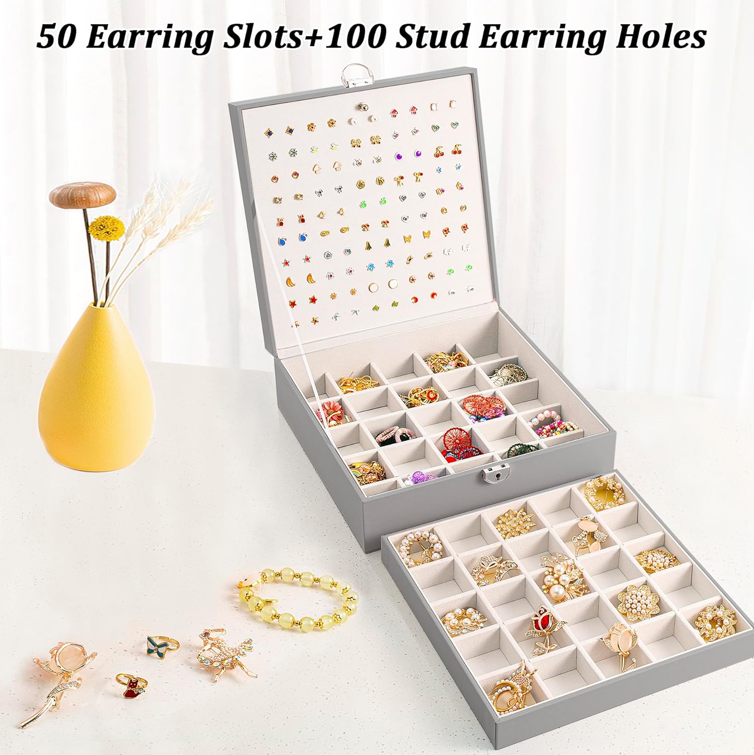 Earring Jewelry Box Organizer  Earrings Holder Organizer Box Jewelry Organizer Box