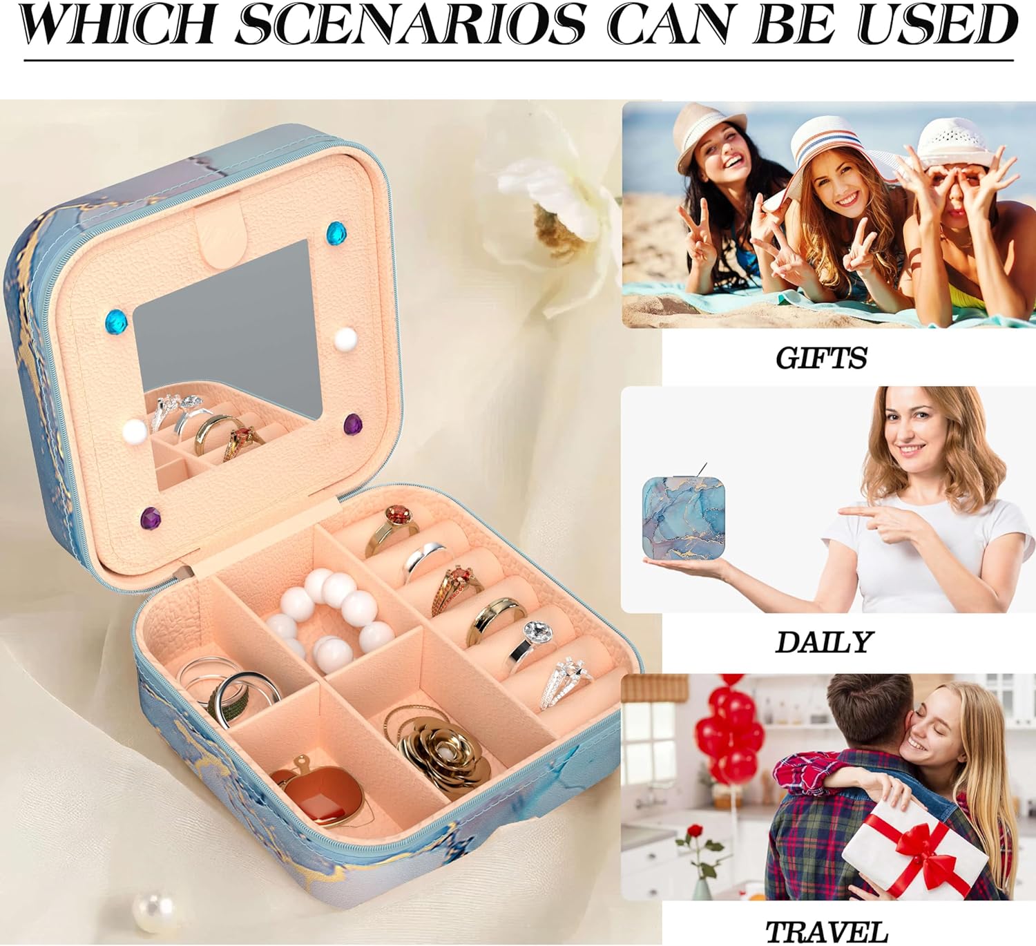 Travel Jewelry Case Organizer Personalized Travel Jewelry Boxes Organizers