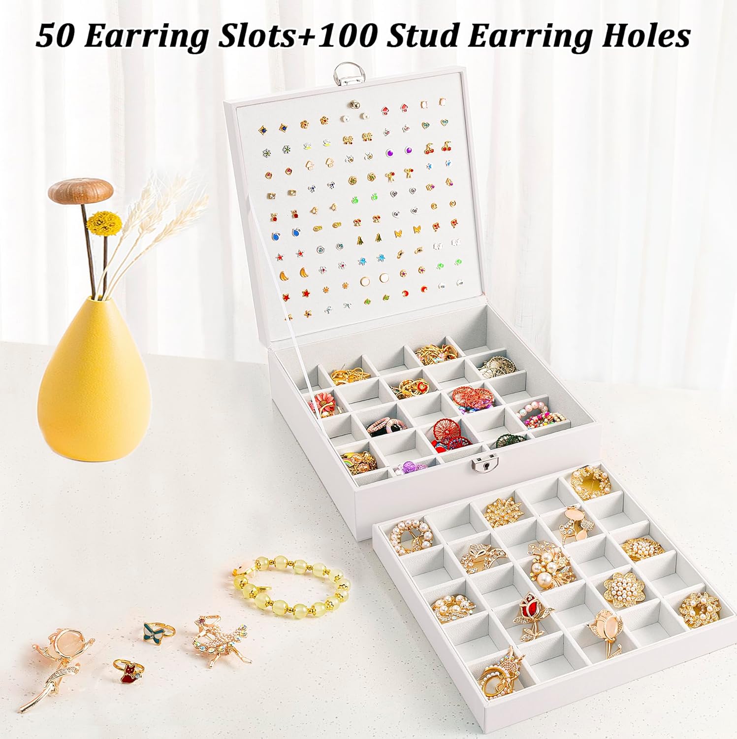 Earring Jewelry Box Organizer  Earrings Holder Organizer Box Jewelry Organizer Box