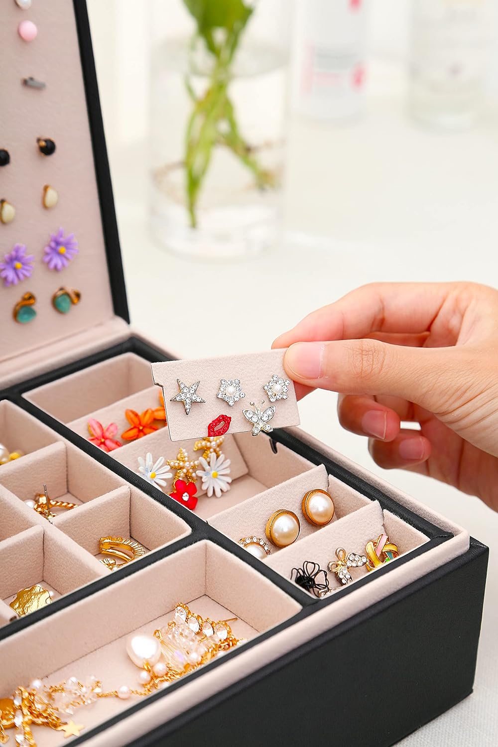 Earring Jewelry Box Organizer  Earrings Holder Organizer Box Jewelry Organizer Box