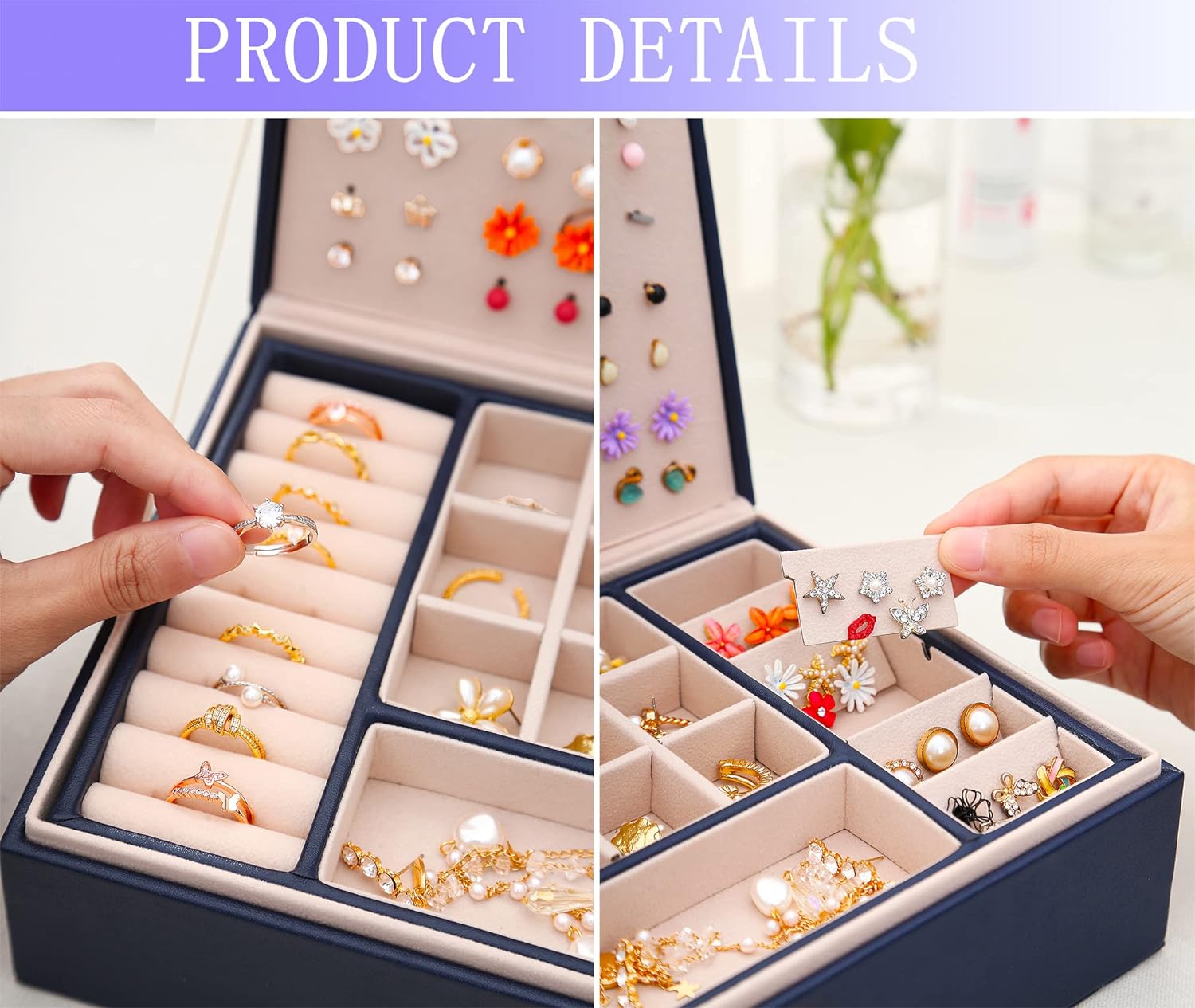 Earring Jewelry Box Organizer  Earrings Holder Organizer Box Jewelry Organizer Box