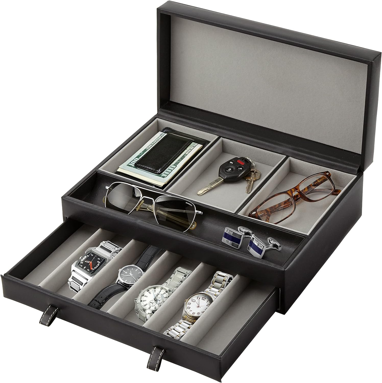 Mens Valet Tray, Night Stand Organizers and Storage, , Watch Box