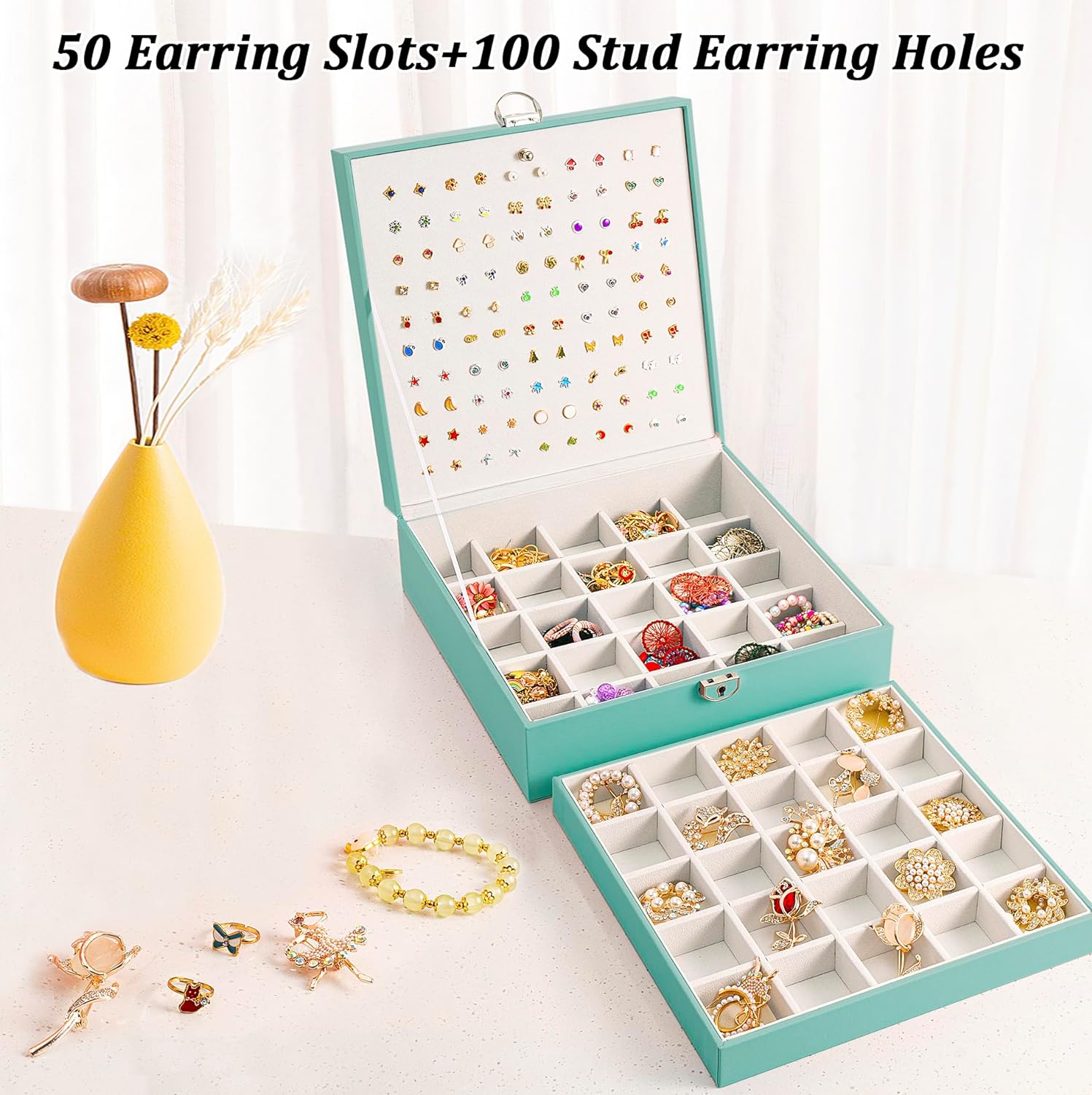 Earring Jewelry Box Organizer  Earrings Holder Organizer Box Jewelry Organizer Box