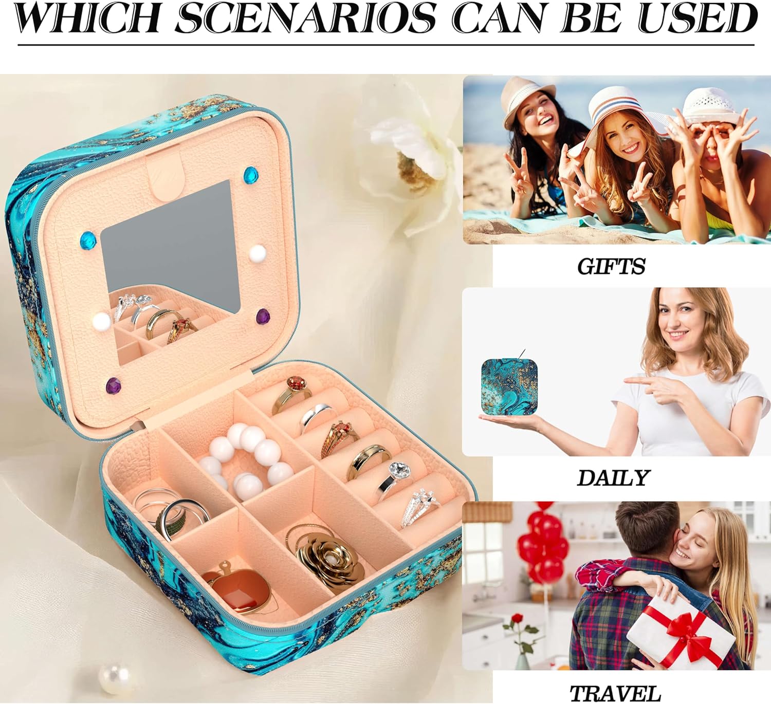 Travel Jewelry Case Organizer Personalized Travel Jewelry Boxes Organizers