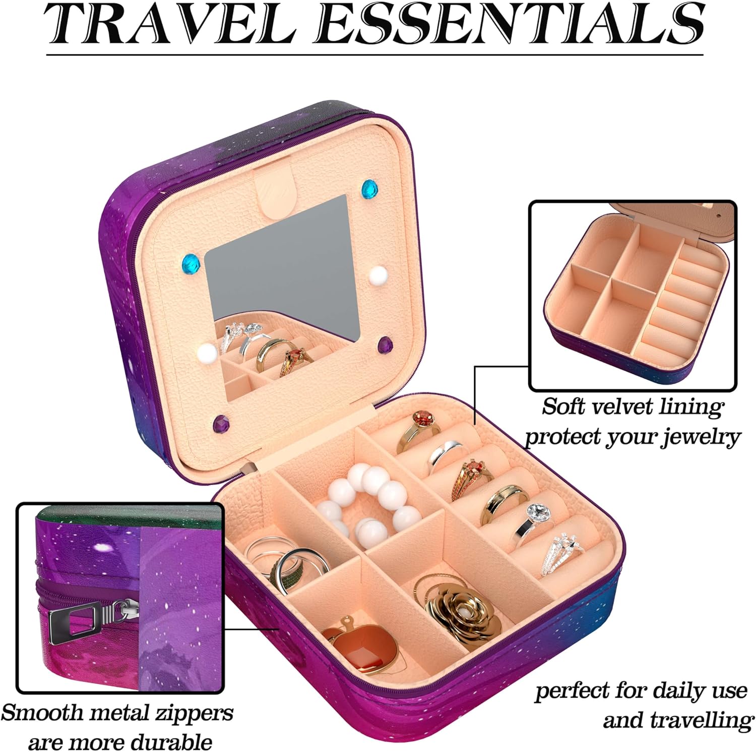 Travel Jewelry Case Organizer Personalized Travel Jewelry Boxes Organizers