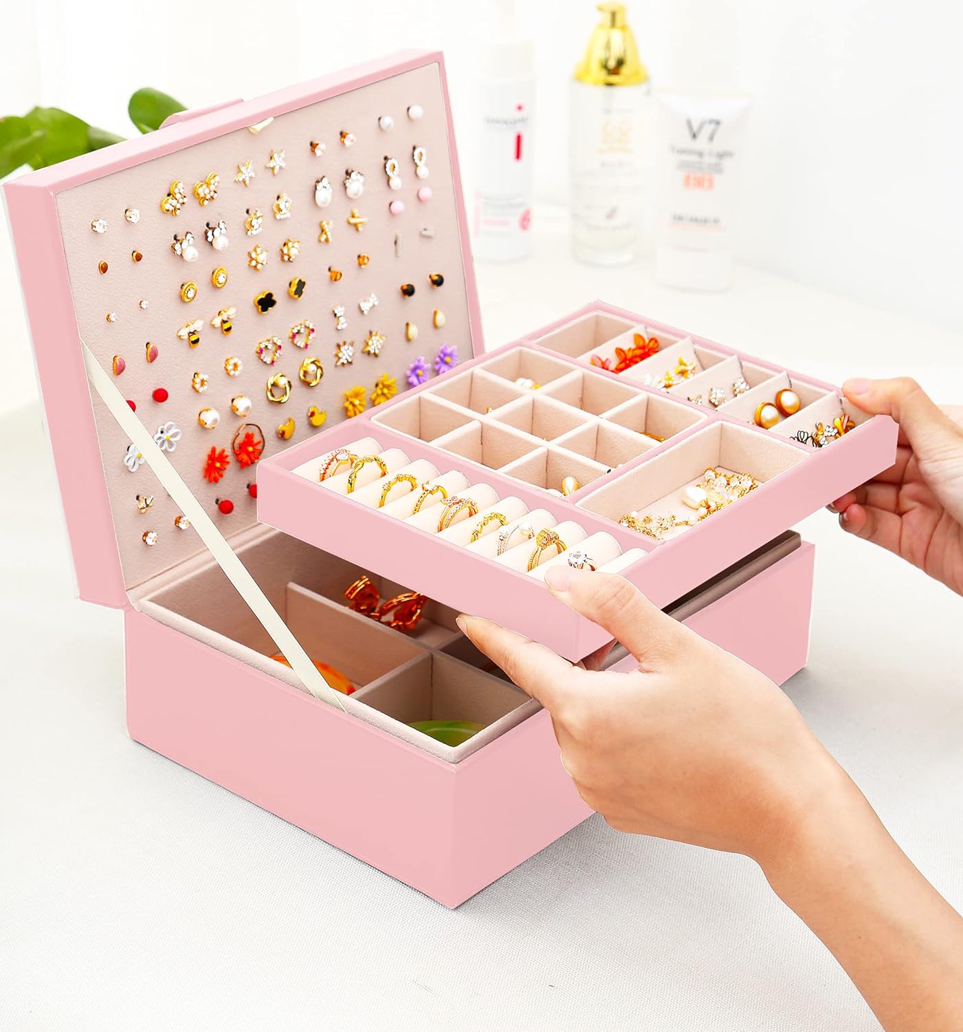 Earring Jewelry Box Organizer  Earrings Holder Organizer Box Jewelry Organizer Box