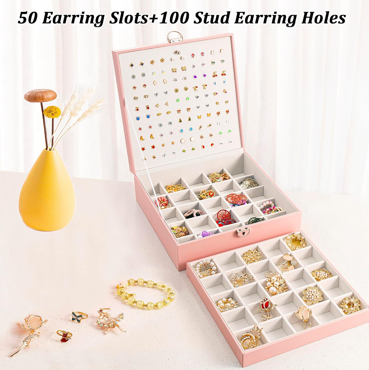 Earring Jewelry Box Organizer  Earrings Holder Organizer Box Jewelry Organizer Box