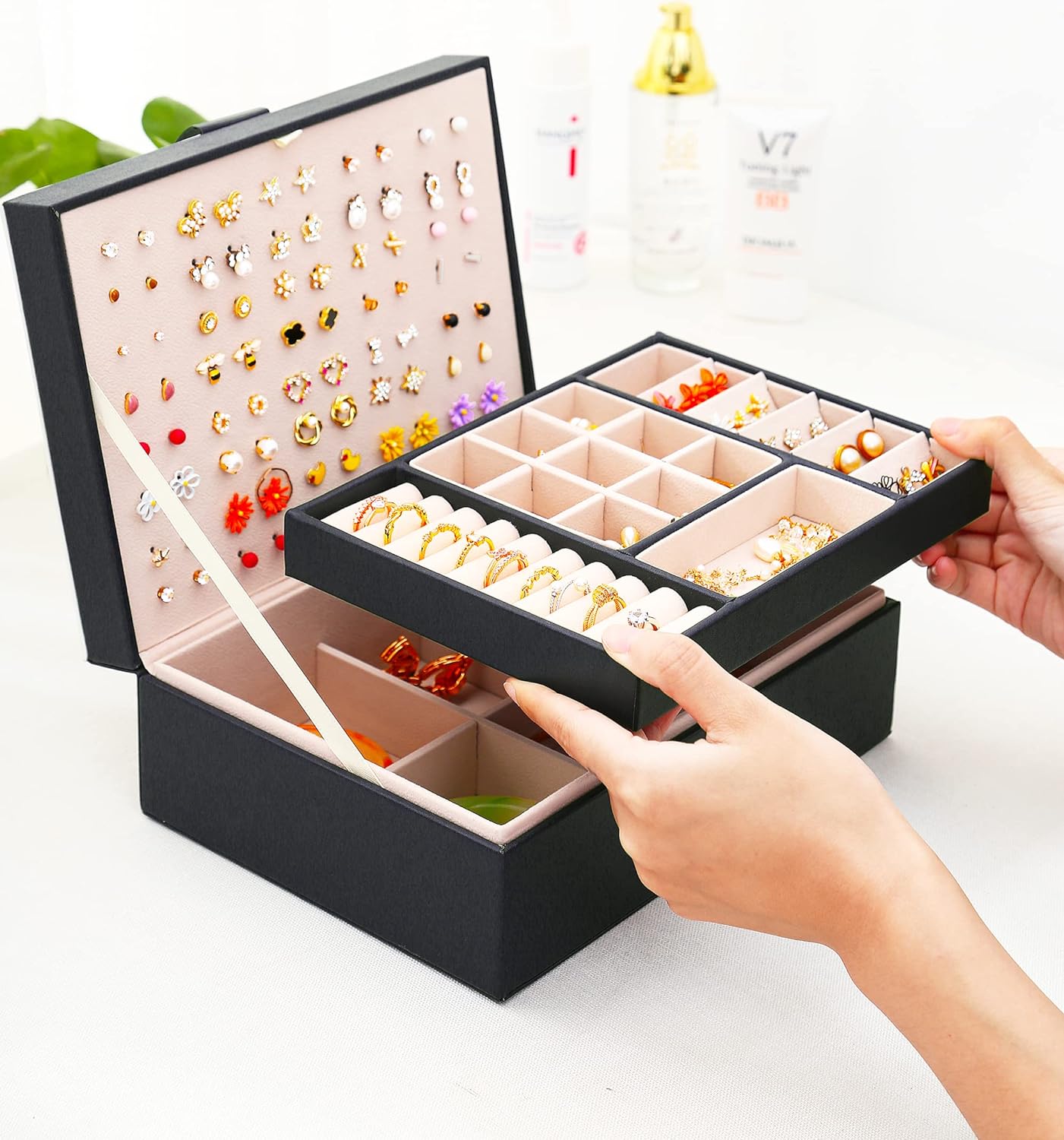 Earring Jewelry Box Organizer  Earrings Holder Organizer Box Jewelry Organizer Box